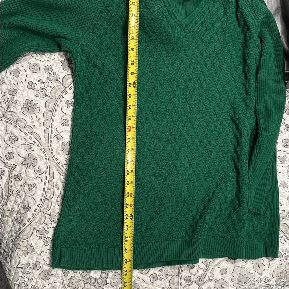 Lands' End Classic Green Sweater - Picture 5 of 5